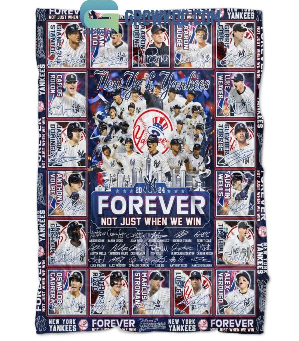 New York Yankees World Series Forever Fan Not Just Win Fleece Blanket Quilt