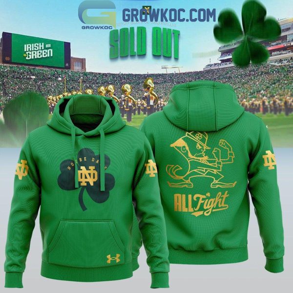 Notre Dame Fighting Irish Football All Fight 2024 Green Hoodie T-Shirt