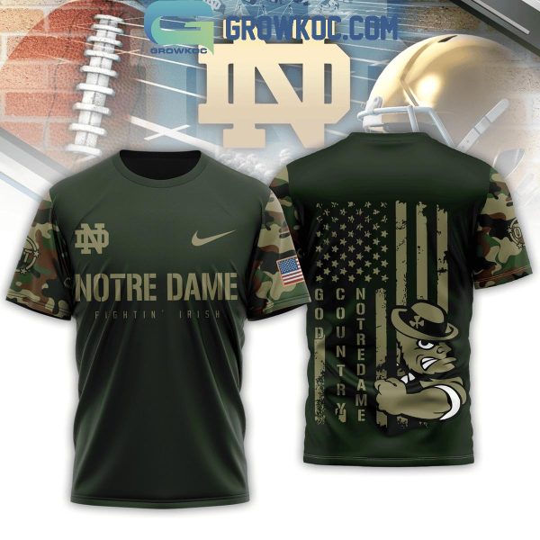 Notre Dame Fighting Irish Soldier Fight For American Freedom Hoodie T-Shirt