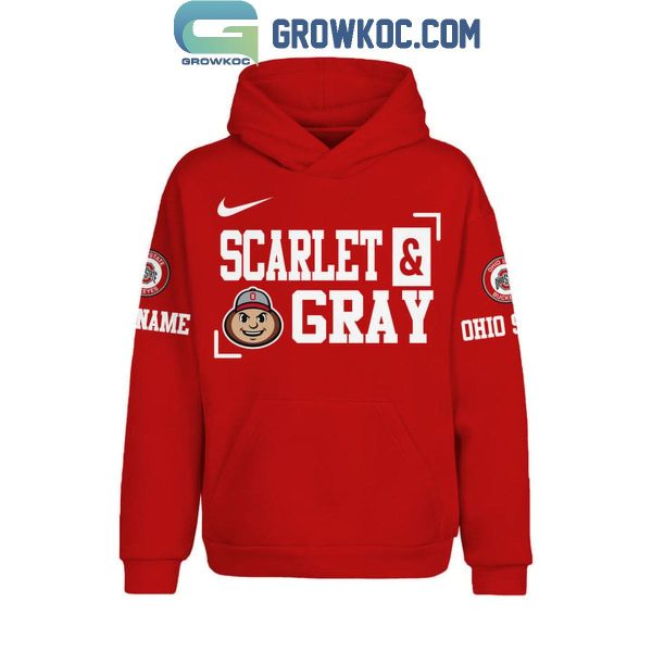 Ohio State Buckeyes Scarlet And Gray Where Legends Are Made Personalized Hoodie T-Shirt