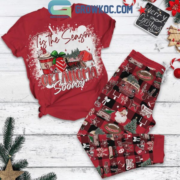 Oklahoma Sooners ‘Tis The Season Merry Christmas Fleece Pajama Set