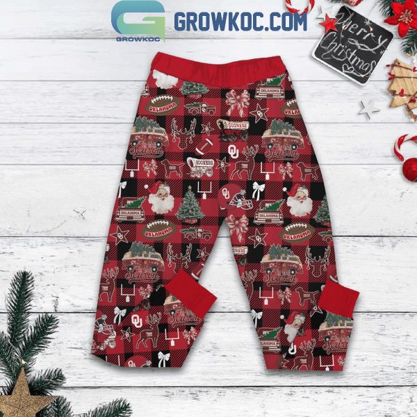 Oklahoma Sooners ‘Tis The Season Merry Christmas Fleece Pajama Set