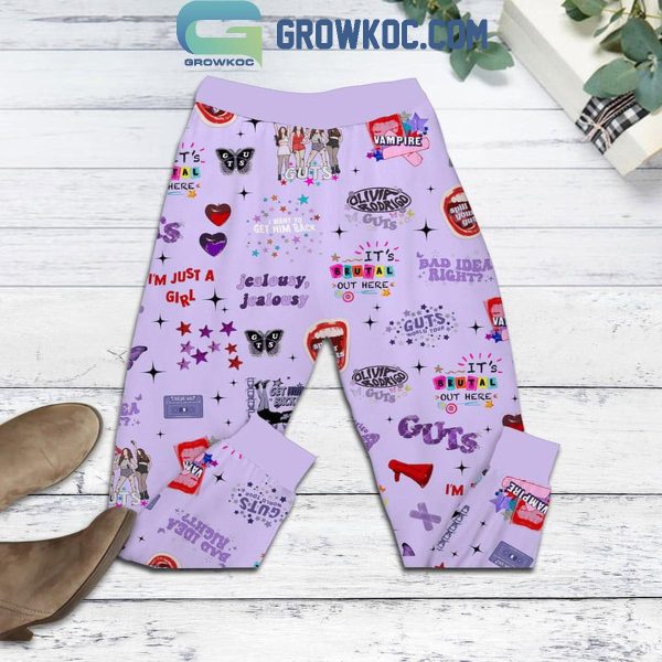 Olivia Rodrigo I’m Sexy And I’m Kind I’m Pretty When I Cry Fleece Pajamas Set