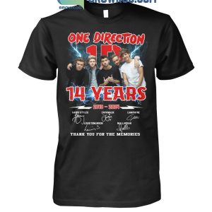 One Direction 14 Years 2010-2024 Thank You For The Memories T-Shirt