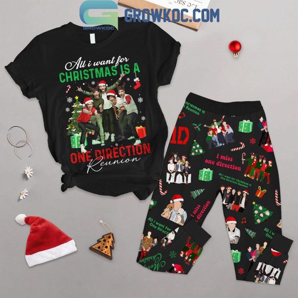 One Direction All I Want For Christmas Is A 1D Reunion Fleece Pajamas Set