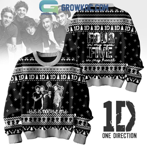 One Direction Four In My Eyes Five In My Heart 2024 Christmas Ugly Sweater