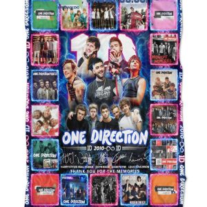 One Direction Since 2010 Thank You For The Memories Fleece Blanket Quilt