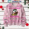 Miami Hurricanes Breast Cancer Warrior Tackle Cancer Christmas Ugly Sweater Light Pink