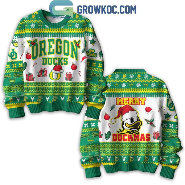 Oregon Ducks Football Merry Christmas Duckmas Ugly Sweater