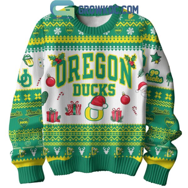 Oregon Ducks Football Merry Christmas Duckmas Ugly Sweater