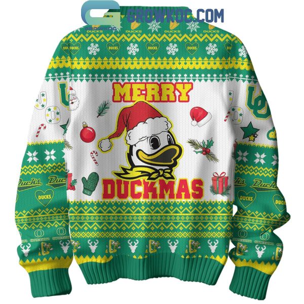 Oregon Ducks Football Merry Christmas Duckmas Ugly Sweater