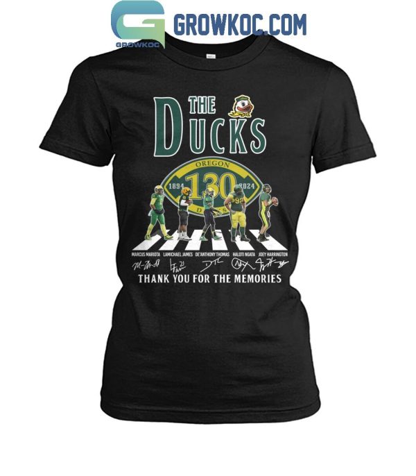 Oregon Ducks The Ducks Thank You For The Memories Of 130 Years 2024 T-Shirt