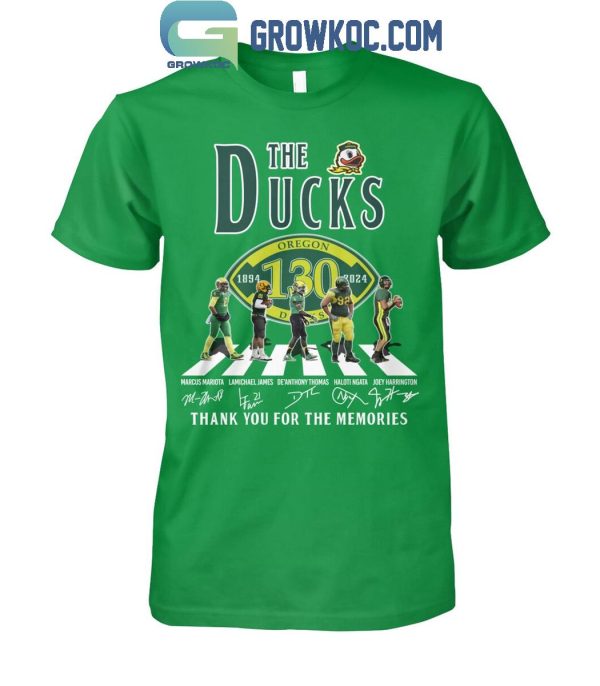 Oregon Ducks The Legends 1894-2024 Thank You For The Memories T-Shirt