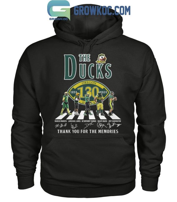 Oregon Ducks The Legends 1894-2024 Thank You For The Memories T-Shirt