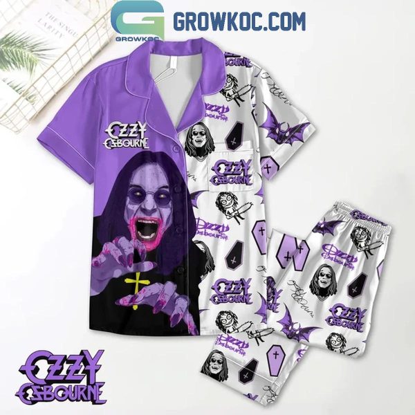 Ozzy Osbourne Madman Celebrating Christmas Polyester Pajamas Set