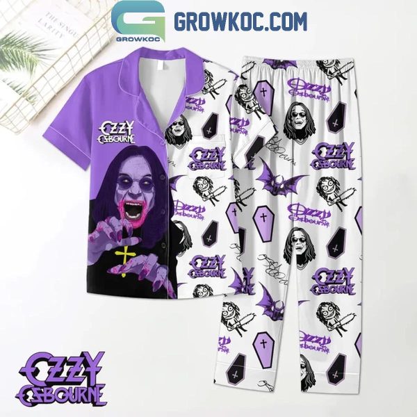 Ozzy Osbourne Madman Celebrating Christmas Polyester Pajamas Set