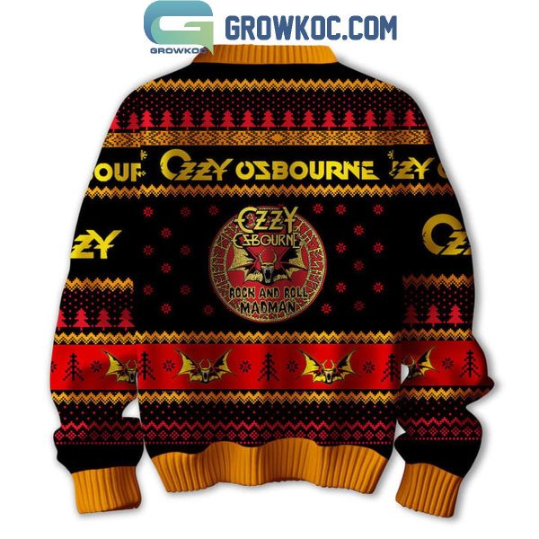 Ozzy Osbourne Rock And Roll Madman 2024 Christmas Ugly Sweater