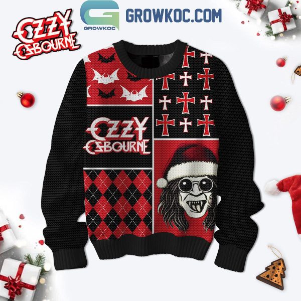 Ozzy Osbourne Vampire For Night Christmas Ugly Sweater