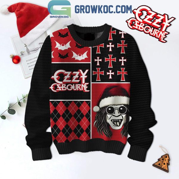 Ozzy Osbourne Vampire For Night Christmas Ugly Sweater