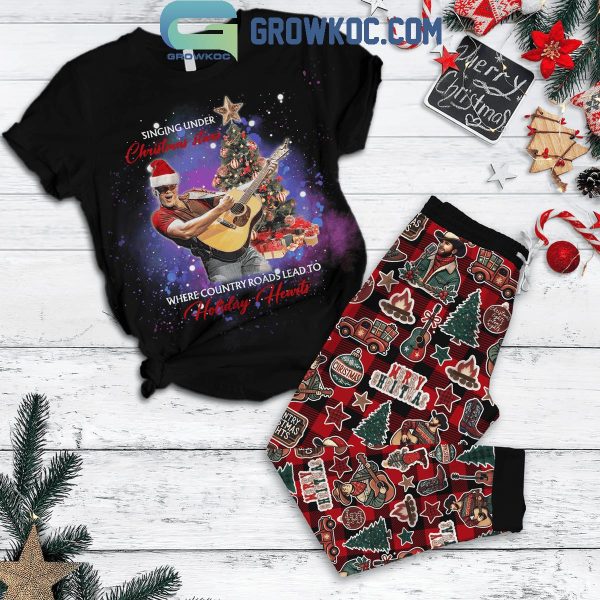 Parker McCollum Singing Under Christmas Stars Fleece Pajamas Set