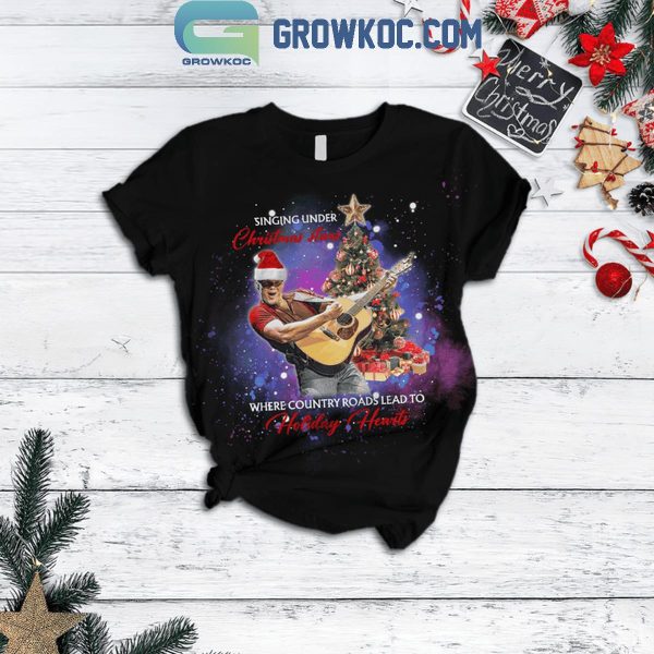 Parker McCollum Singing Under Christmas Stars Fleece Pajamas Set