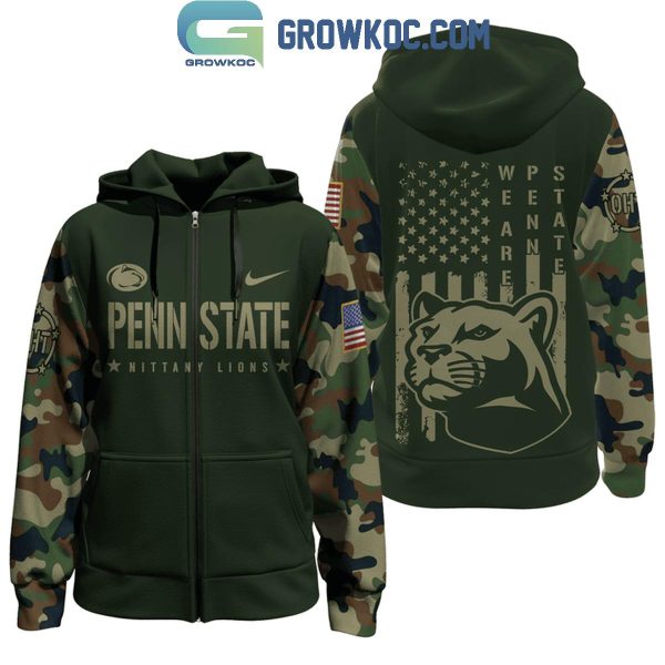 Penn State Nittany Lions Camouflage Soldier Fight For American Freedom Hoodie T-Shirt