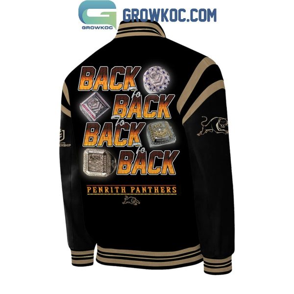 Penrith Panthers 2024 NRL Grand Final Champions Back4Back Baseball Jacket