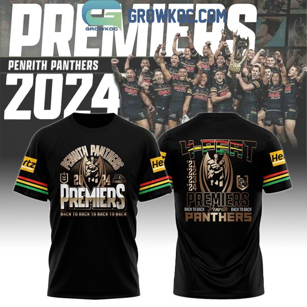 Penrith Panthers 4 Peat 2024 Premiers Hoodie T Shirt