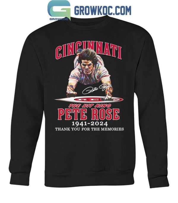 Peter Rose Cincinnati Reds 1941-2024 Thank You For The Memories T-Shirt