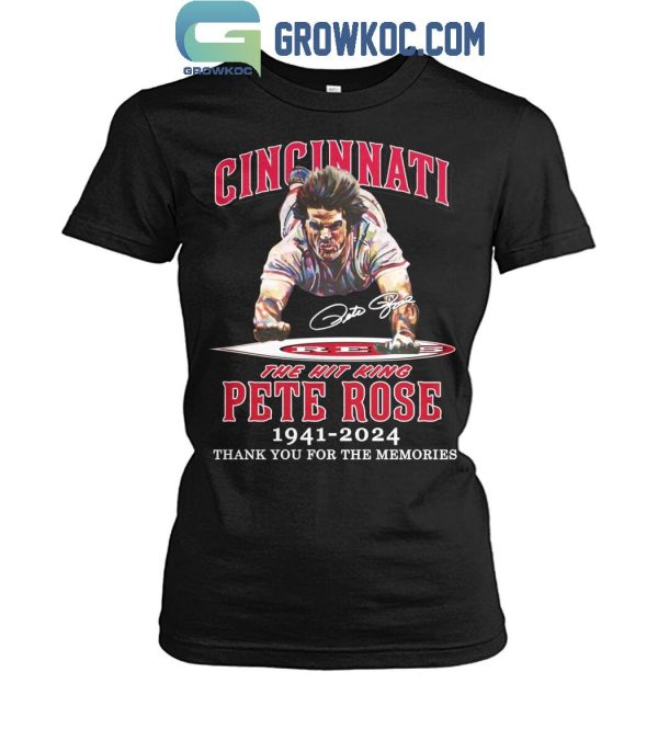 Peter Rose Cincinnati Reds 1941-2024 Thank You For The Memories T-Shirt