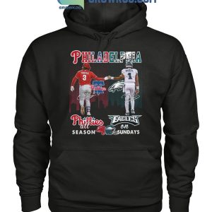 Philadelphia Phillies All Season Philadelphia Eagles On Sundays 2024 T-Shirt