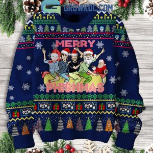 Phish Band Merry Phishmas Christmas Navy Design Ugly Sweater