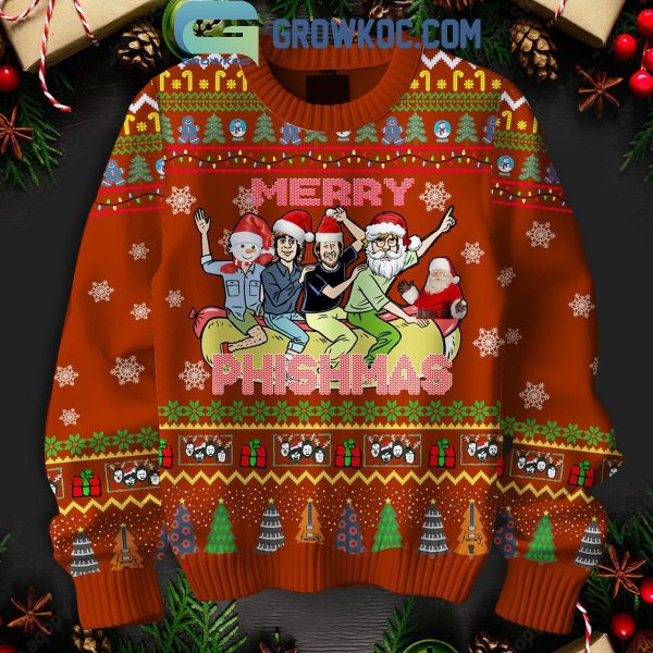 Phish Band Merry Phishmas Christmas Red Design Ugly Sweater