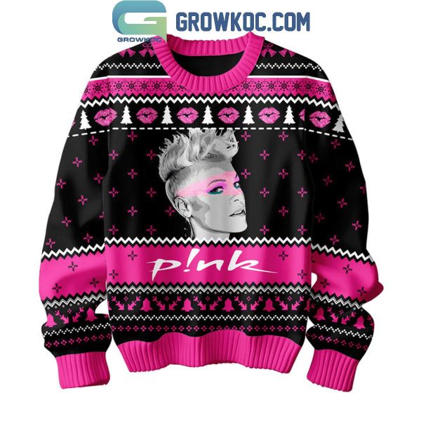 Pink Never Gonna Not Dance Again Merry Christmas Ugly Sweater