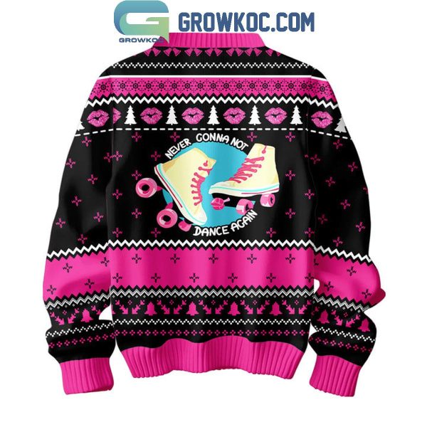 Pink Never Gonna Not Dance Again Merry Christmas Ugly Sweater