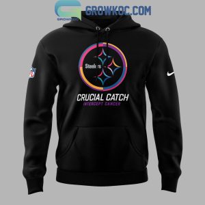 Pittsburgh Steelers 2024 NFL Crucial Catch For Intercept Cancer Hoodie T-Shirt