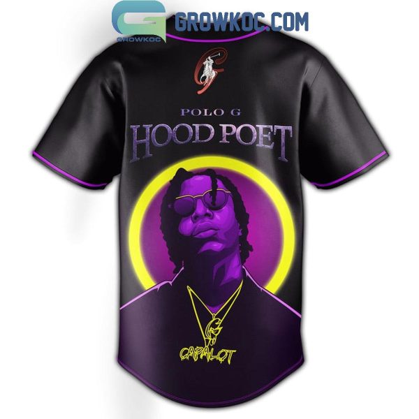 Polo G Hood Poet Rap Star Baseball Jersey