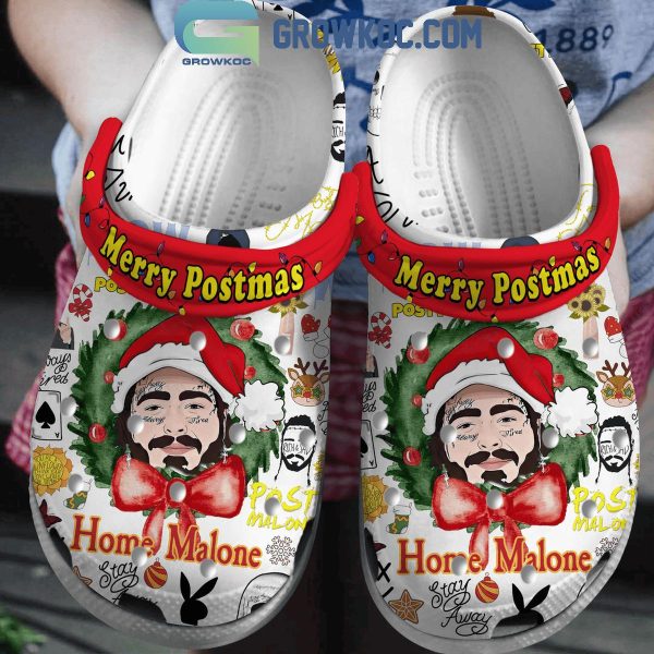 Post Malone Home Alone Merry Postmas Christmas Crocs Clogs