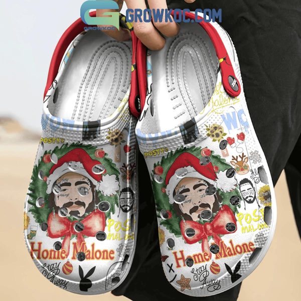 Post Malone Home Alone Merry Postmas Christmas Crocs Clogs