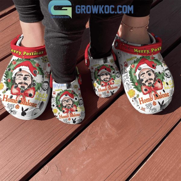 Post Malone Home Alone Merry Postmas Christmas Crocs Clogs