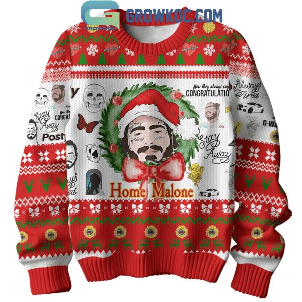 Post Malone Posty Ho Ho Ho Merry Postmas 2024 Christmas Ugly Sweater