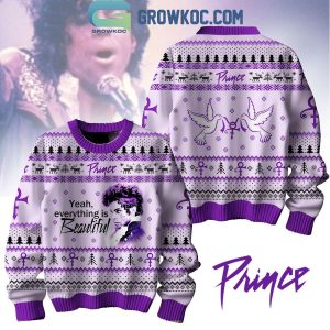 Prince 2024 Yeah Everything Is Beautiful Christmas Ugly Sweater