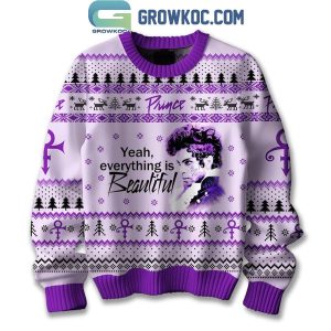 Prince 2024 Yeah Everything Is Beautiful Christmas Ugly Sweater