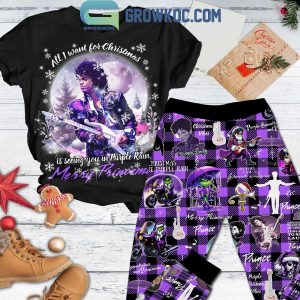 Prince All I Want For Christmas Is Merry Princemas Fleece Pajamas Set