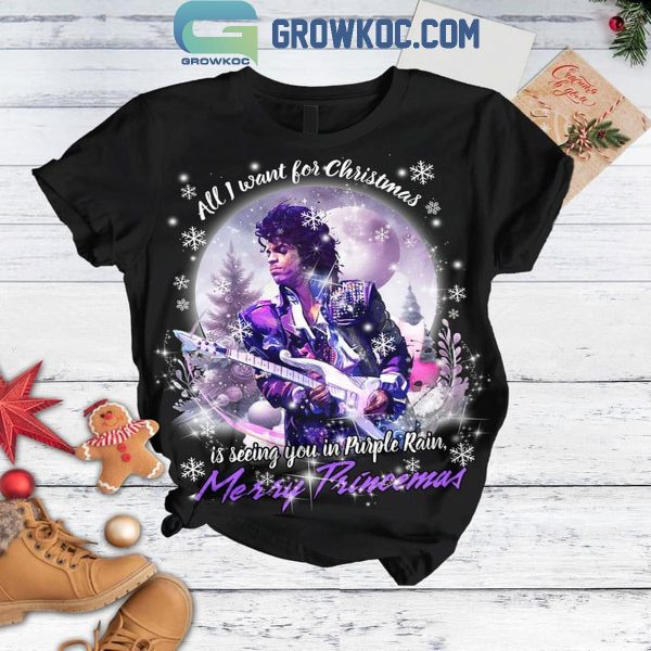 Prince All I Want For Christmas Is Merry Princemas Fleece Pajamas Set