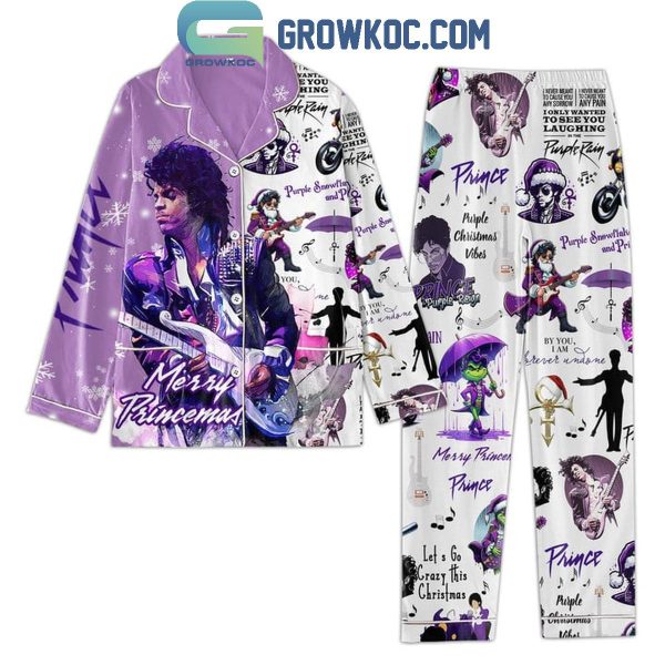 Prince All I Want For Christmas Is Merry Princemas Polyester Pajamas Set