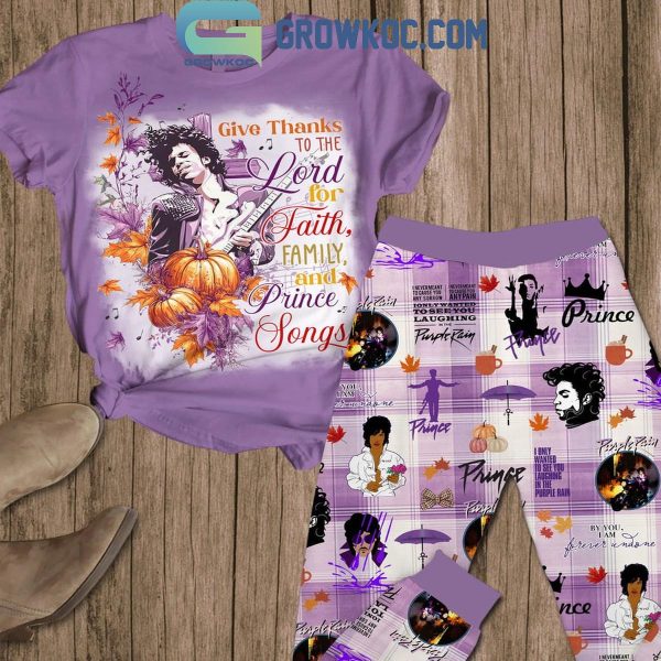 Prince Give Thanks To The Lord For Faith Family Fleece Pajamas Set