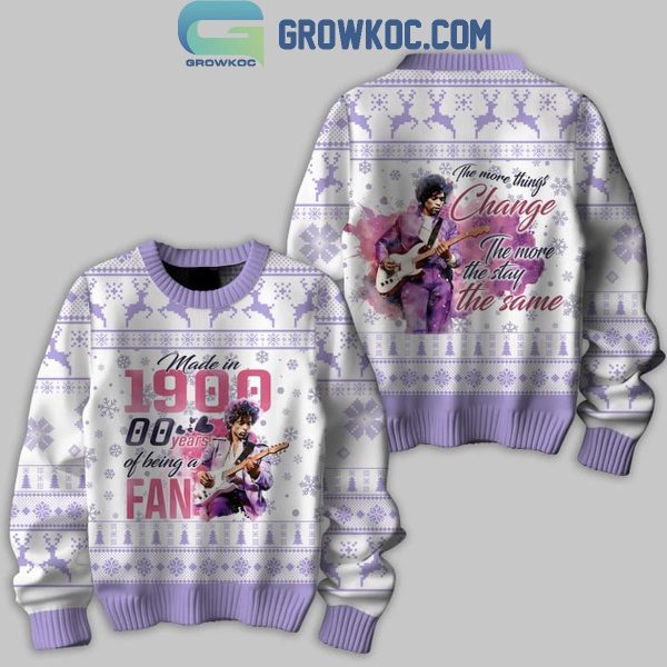 Prince Made In 19xx With Years Of Being A Fan Personalized Christmas Ugly Sweater