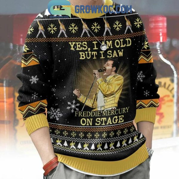 Queen Yes I am Old But I Saw Freddie Mercury On Stage Christmas Ugly Sweater