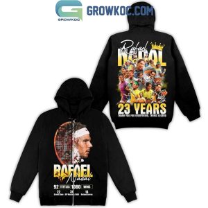 Rafael Nadal 23 Years Thank You For Everything Tennis Legend Hoodie T-Shirt